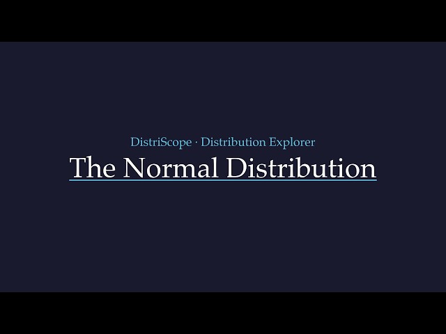 The Normal Distribution
