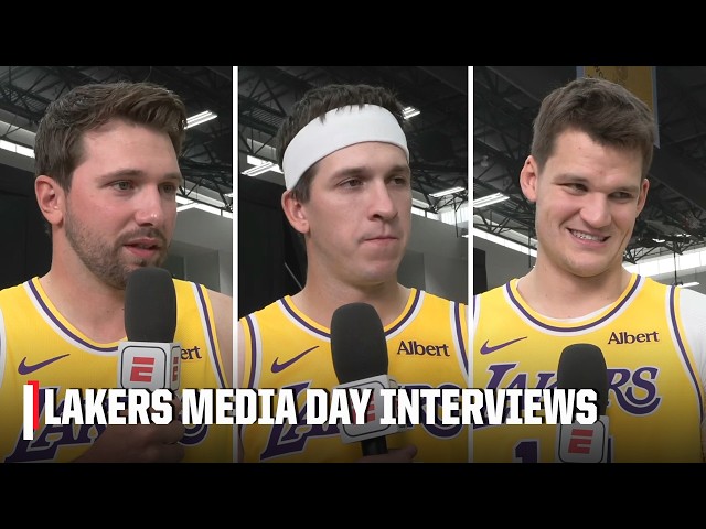 Lakers Media Day Interviews with Luka Doncic, Austin Reaves & Walker Kessler | NBA on ESPN