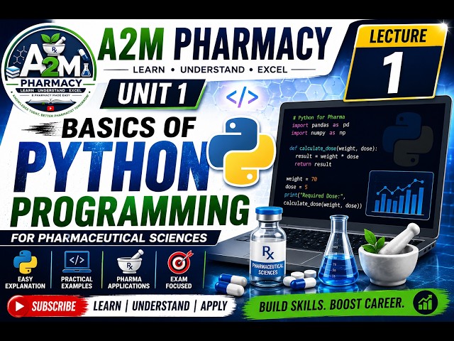 B.Pharmacy 1st Sem | Lecture 1: Basics of Python Programming in Pharmaceutical Sciences | PCI 2026