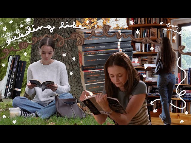 READING VLOG | reading like rory gilmore for a week, book shopping, cozy september days☕️