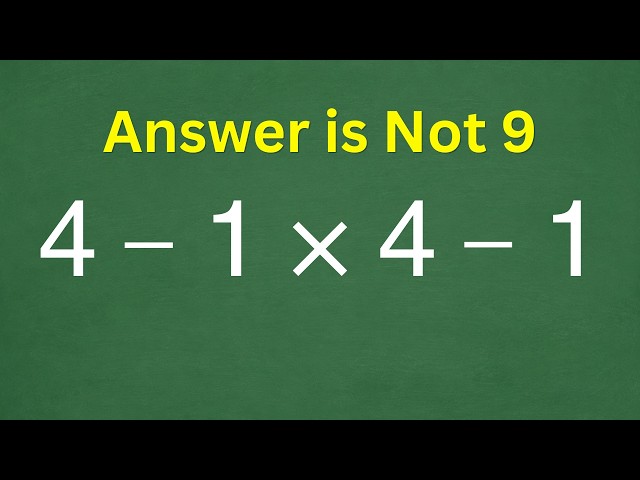 This Math Problem Tricks Almost Everyone!