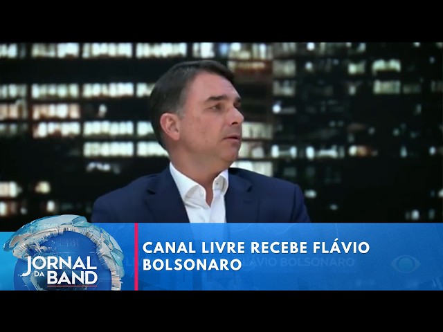 Canal Livre hosts Flávio Bolsonaro to discuss public safety | Jornal da Band