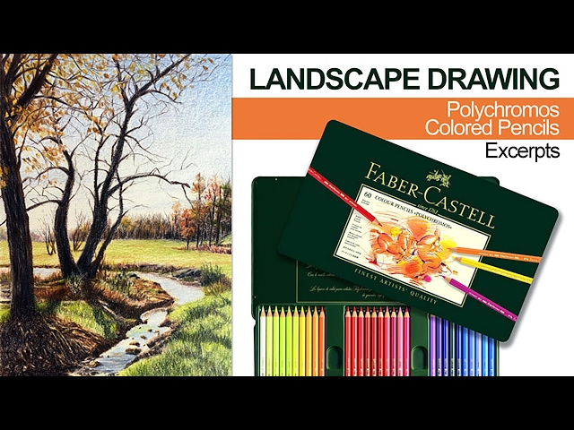 Landscape Drawing With Colored Pencils