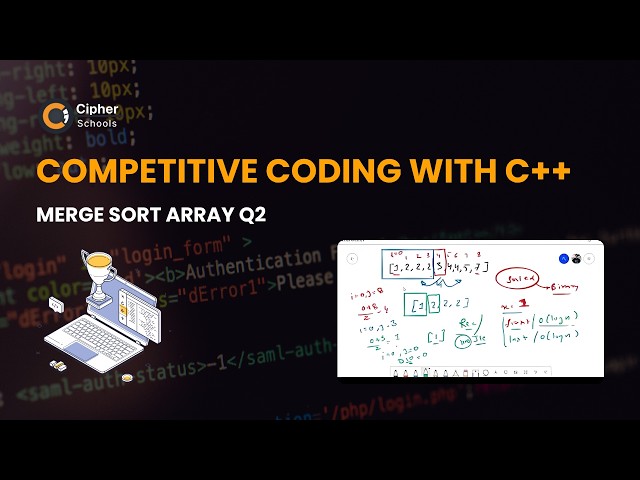 Merge Sort Array (Q2) in C++ | CipherSchools