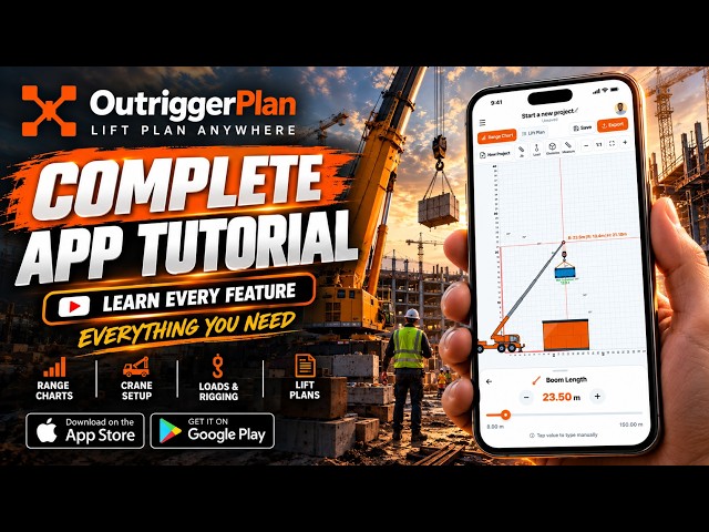 OutriggerPlan Complete Tutorial | Crane Lift Planning App & All Features Explained