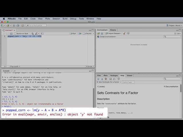 Experiments 3B - Solving the mathematical model for a 2 factor experiment using software