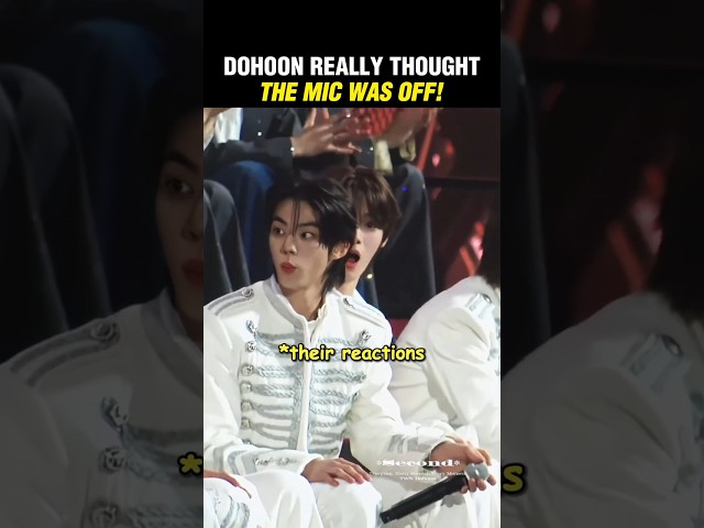 Dohoon thought the mic was off