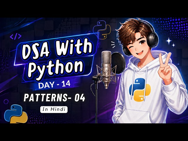 DSA with Python Day 14 in Hindi | Pattern Printing - 04 | Checkered Board, Concentric Patterns & ...
