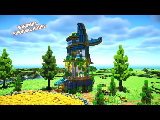 HOW TO BUILD A FANTASY WINDMILL FOR MINECRAFT SURVIVAL || MINECRAFT SURVIVAL HOUSE
