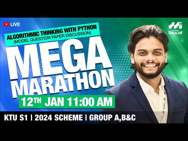S1 KTU| PYTHON (Model Question Paper Discussion) | Group A, B & C| MEGA MARATHON LIVE | 2024 Scheme