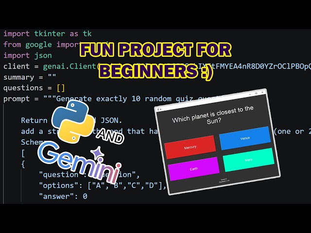 Create an AI-Powered Quiz Game in Python [Good for Beginners]