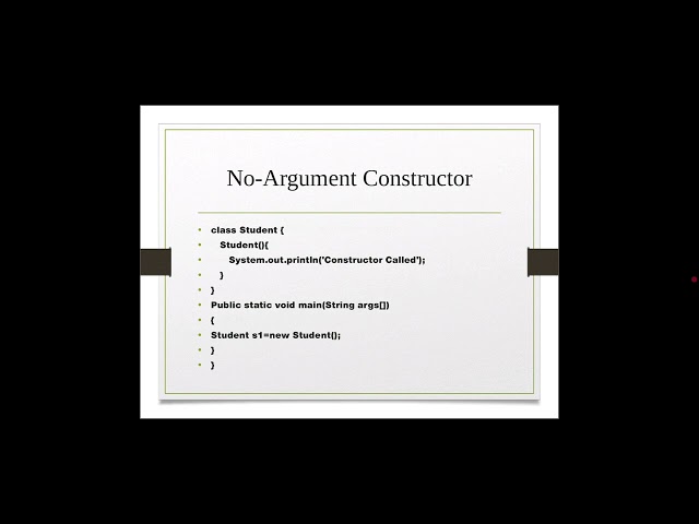 constructors in java