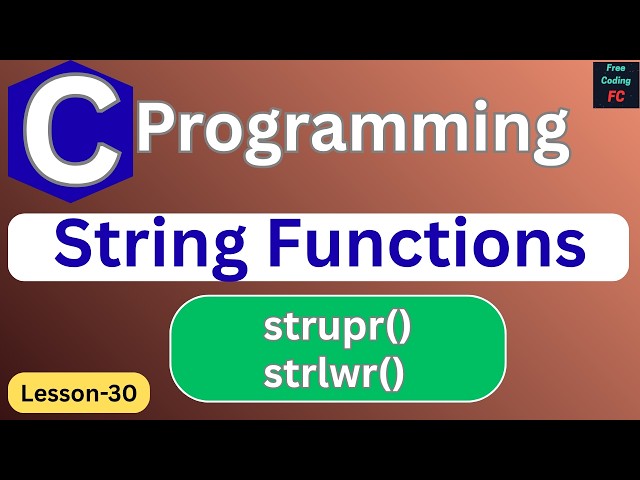 strupr() and strlwr() in C | Convert String Case Easily | C Programming Tutorial | Learn C| L-30|