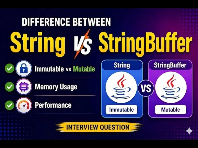 Difference Between String and StringBuffer in Java | Immutable vs Mutable | Java Interview Questions