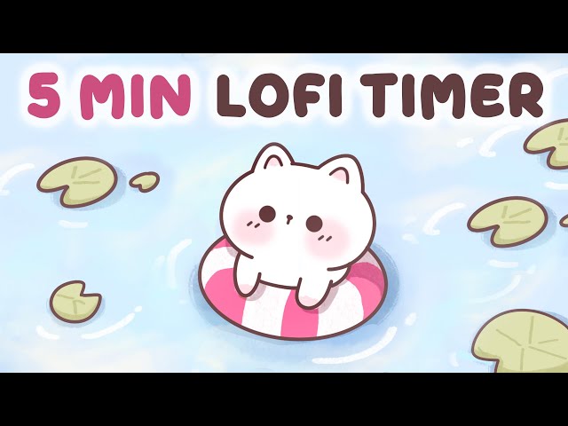 5 minute lofi Timer 🎵 Study With Me Pomodoro 5 min ☕ Focus Music