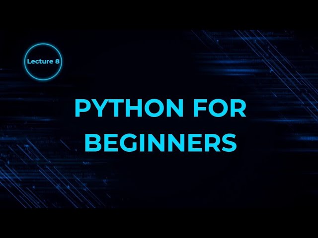 Lecture - 08 (Exception handling mechanism in python)