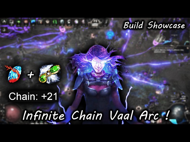 POE 3.28: ONE Button clear entire Legion ! +21 Chain Vaal arc.