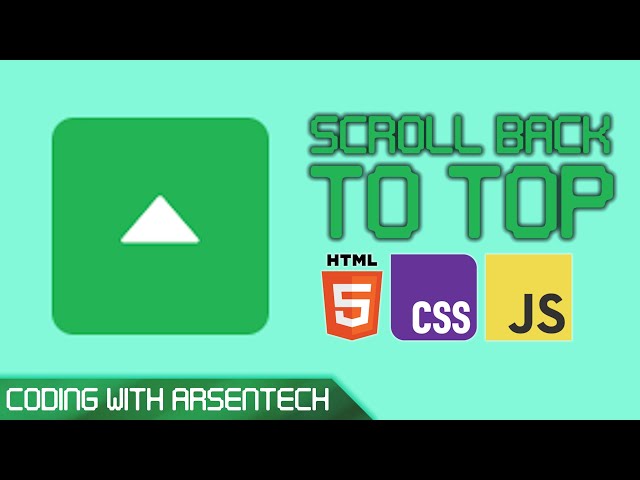 Build a Scroll Back To Top Button using HTML, CSS & JavaScript!