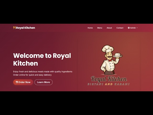 Royal Kitchen - Modern Restaurant Website | Python Flask Project