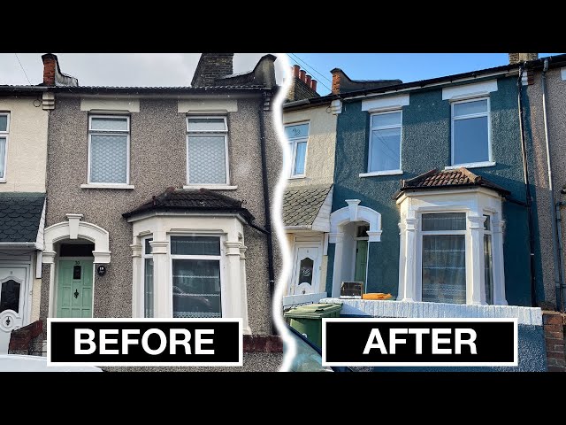 £100 HOME MAKEOVER // DIY PEBBLEDASH PAINTING + MY STOLEN LAPTOP // victorian renovation diaries