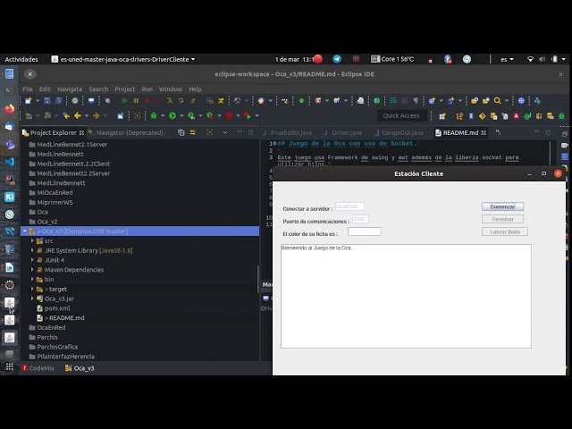 Ejemplo Juego Oca con socket en GUI