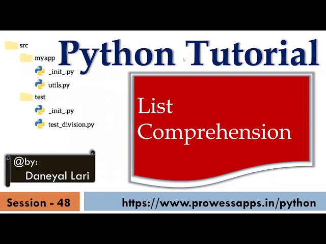 #48 Python Tutorial for Beginners | List Comprehension in Python