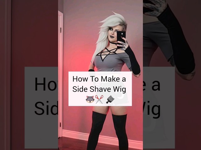 How to make a side shave wig! - loona from #helluvaboss #cosplay #tutorial #wigstyling