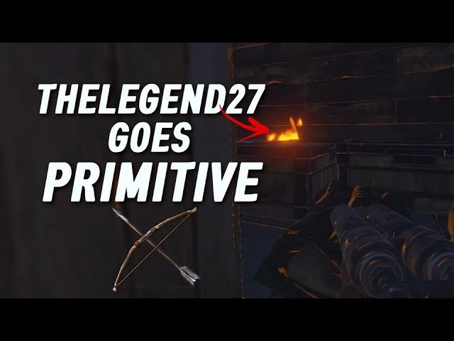 RUSTㆍHow To SURVIVE SOLO Using ONLY PRIMITIVE WEAPONS