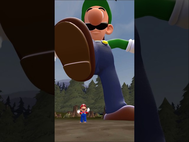 Giant Mario SQUASHES Tiny Mario