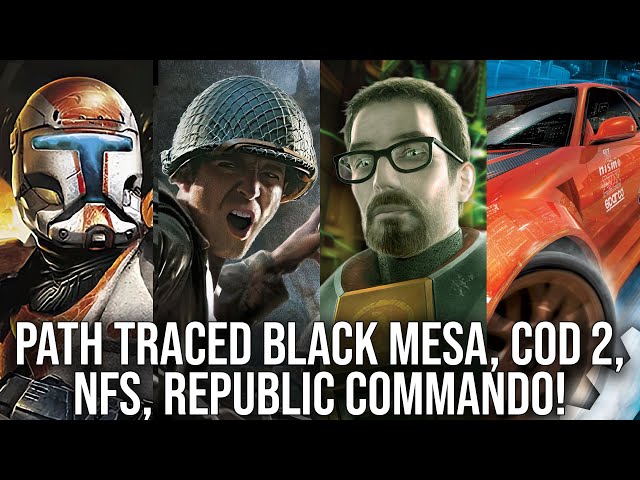 Path-Traced Black Mesa, Call of Duty 2, Republic Commando, NFS Underground - RTX Remix Showcase!