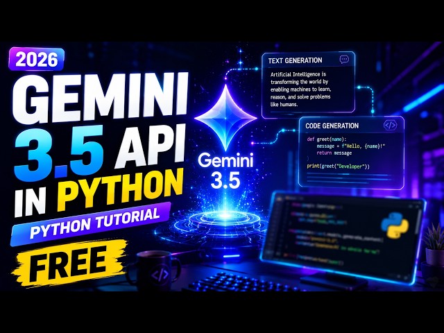 Google Gemini 3.5 API Python Tutorial | Build AI Apps Fast