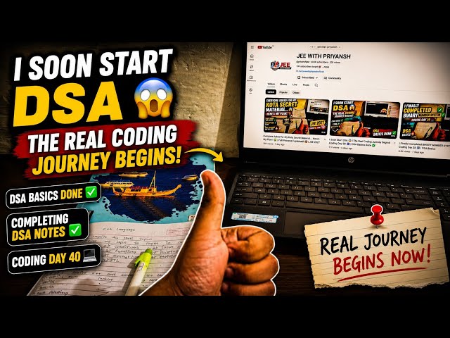 I Soon Start DSA 😱| The Real Coding Journey Begins! | Coding Day 40 💻| Completing DSA Basics Notes ✅