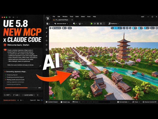 Claude And New UE 5.8 MCP is Crazy Good (But I made it better)