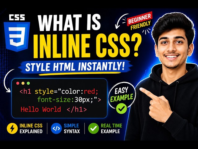 ✅ What is Inline CSS? | Inline CSS Explained with Example | CSS Tutorial