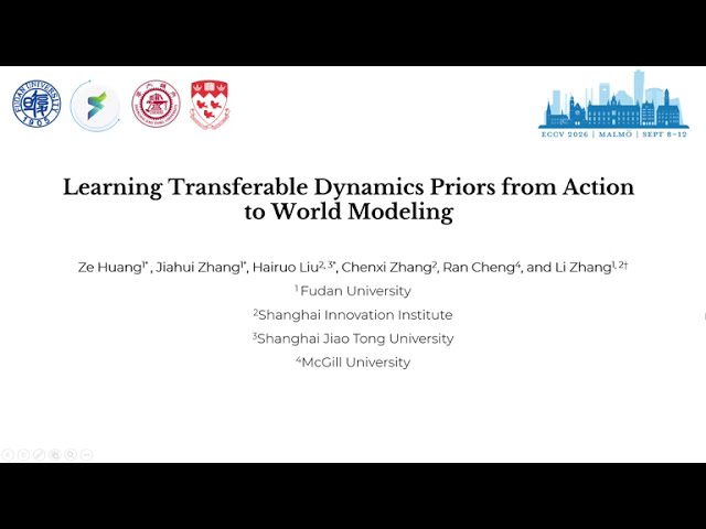 [ECCV'26] Learning Transferable Dynamics Priors from Action to World Modeling
