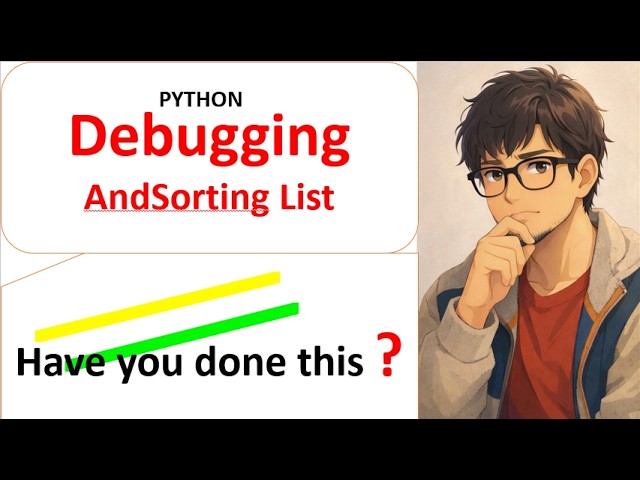sorting list without function in python