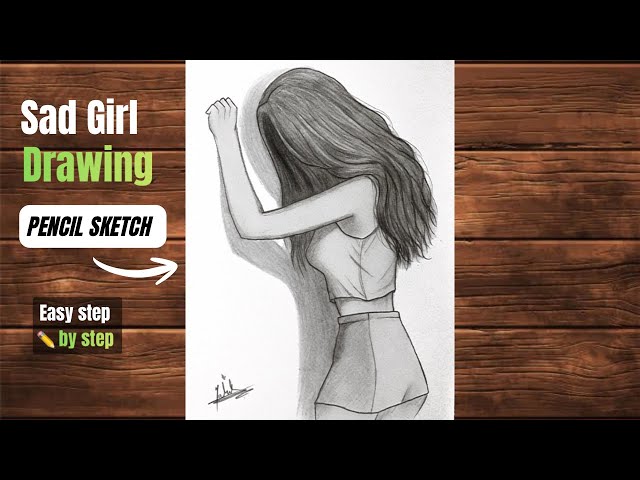 How to draw a sad girl - step by step | Pencil sketch Tutorial | Art video