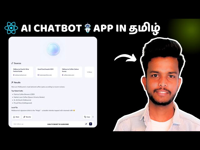 React JS Tutorial: Launching a AI Chatbot 🤖 App from Scratch | Tamil Tutorial #reactprojects