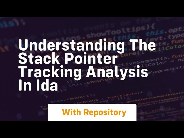 Understanding the stack pointer tracking analysis in ida