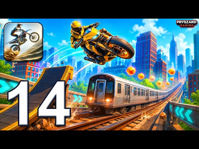 Stunt Bike Extreme - Gameplay Walkthrough Part 14 - Level 186-202 Bike Race Trials (iOS, Android)
