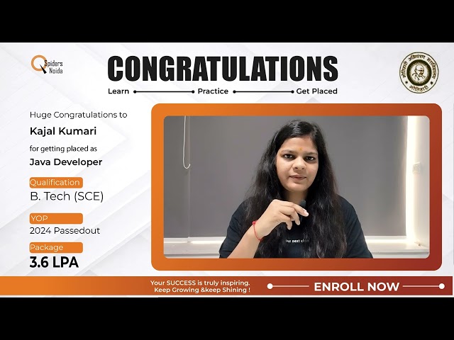JAVA DEVELOPER || JSPIDERS NOIDA || PLACED STUDENT REVIEW