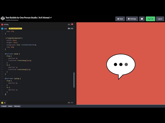 ASMR Programming - TEXT BUBBLE in HTML & CSS - No Talking