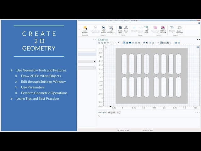 How to Build 2D Geometries in COMSOL Multiphysics®
