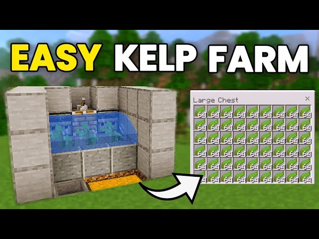 EASIEST Fully Automatic Kelp Farm in Minecraft- Tutorial 26.40+