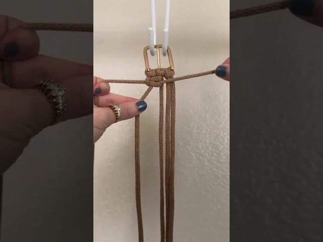 Loving this beginner macrame belt made by @iwouldratherknot using our new 5mm braided cord! #shorts