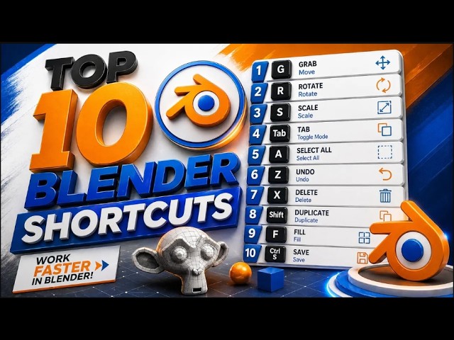 Learn Blender FAST with These 10 Essential Shortcuts #blender #blendertips