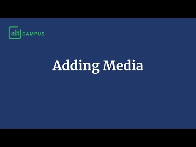 Adding Media in HTML