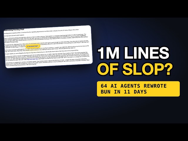 64 AI Agents Rewrote Bun in 11 Days. Is It Slop?