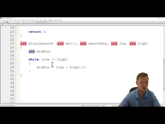 30. C Programming - Binary Search Practical