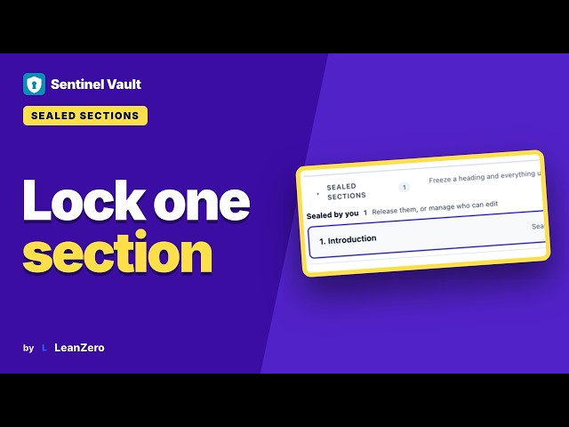 Confluence Section Lock: Seal One Heading, Edit the Rest